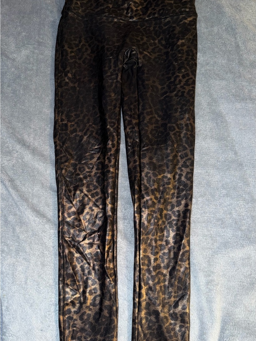 Spanx Leopard Print High-Waist Leggings - Black/Brown